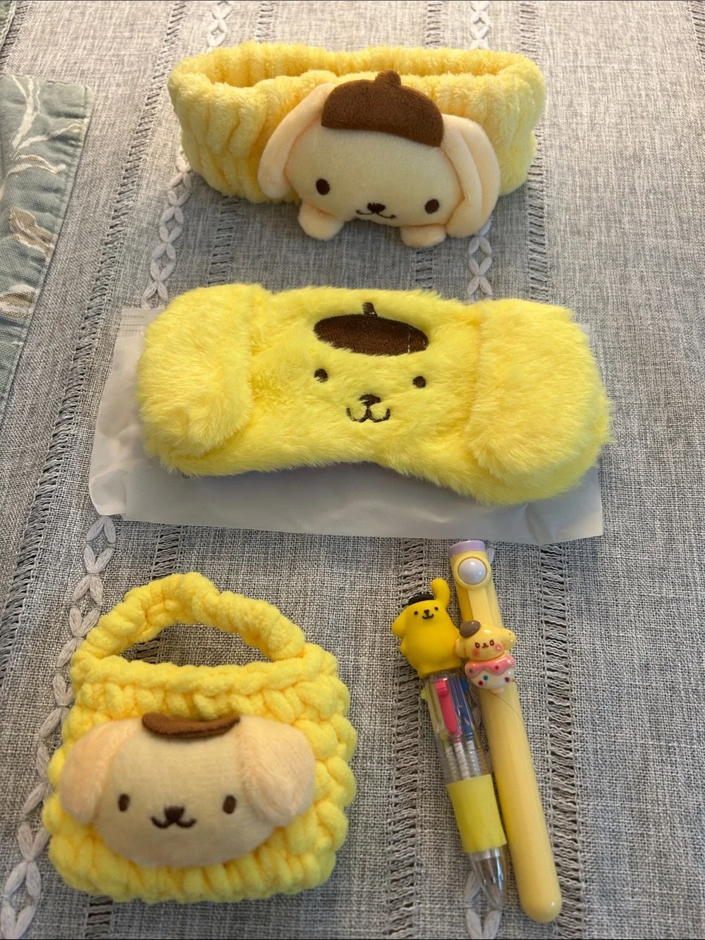Yellow Pompompurin Plush Kids Headband and Accessories Set
